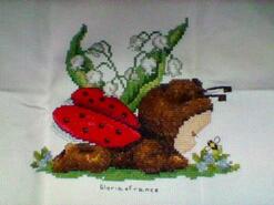 Cross stitch square for Oscar E's quilt
