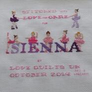 Cross stitch square for Sienna O's quilt