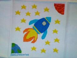 Cross stitch square for Dylan J's quilt