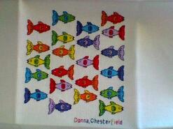 Cross stitch square for Ali N's quilt