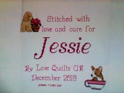 Cross stitch square for Jessie C's quilt