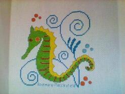 Cross stitch square for Oakley P's quilt
