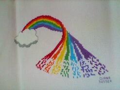 Cross stitch square for Ella R's quilt