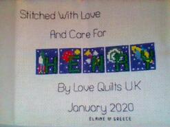 Cross stitch square for Henry N's quilt