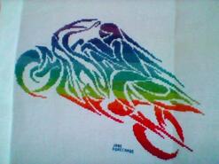 Cross stitch square for Aniello D's quilt