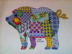 Cross stitch square for Freddie's quilt