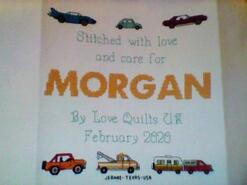 Cross stitch square for Morgan L's quilt