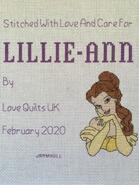 Cross stitch square for Lillie-Ann A's quilt