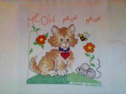 Cross stitch square for Tiegan G's quilt