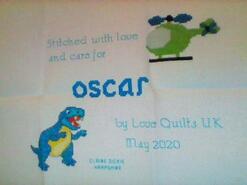 Cross stitch square for Oscar H's quilt