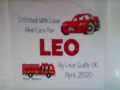 Cross stitch square for Leo S's quilt