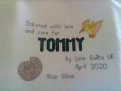 Cross stitch square for Tommy P's quilt