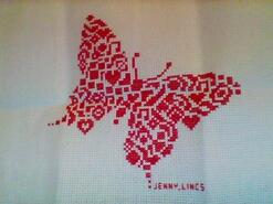 Cross stitch square for Anaya Z's quilt