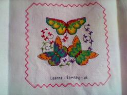 Cross stitch square for A's quilt