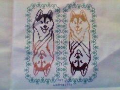 Cross stitch square for Olivia's quilt