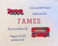 Cross stitch square for James M's quilt