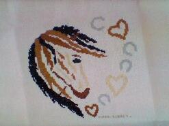 Cross stitch square for Scarlet W's quilt