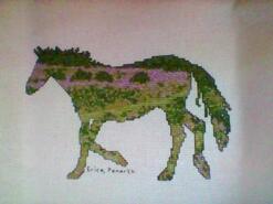 Cross stitch square for Scarlet W's quilt