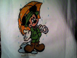 Cross stitch square for Ollie E's quilt