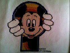 Cross stitch square for Ollie E's quilt