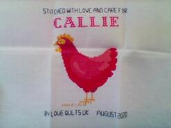 Cross stitch square for Callie S's quilt