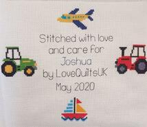 Cross stitch square for Joshua D's quilt