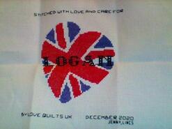 Cross stitch square for Logan M's quilt
