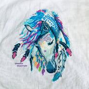 Cross stitch square for Leoni D's quilt