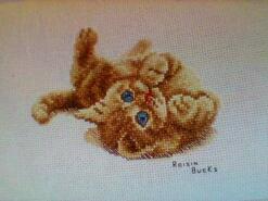 Cross stitch square for Leoni D's quilt