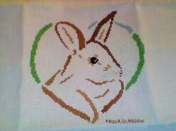 Cross stitch square for Leoni D's quilt