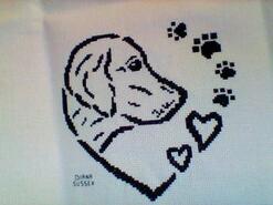 Cross stitch square for B's quilt