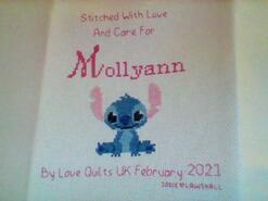 Cross stitch square for Mollyann D's quilt