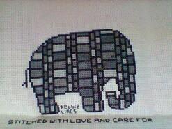 Cross stitch square for R's quilt