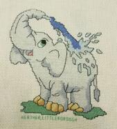 Cross stitch square for R's quilt