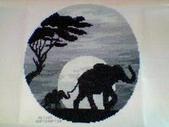 Cross stitch square for R's quilt