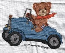 Cross stitch square for Owain's quilt