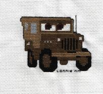 Cross stitch square for Owain's quilt