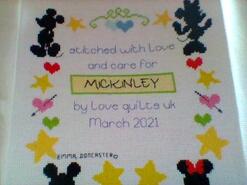 Cross stitch square for Mickinley S's quilt