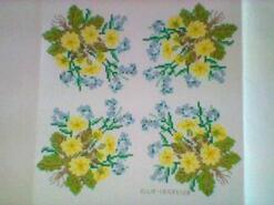 Cross stitch square for Primrose M's quilt