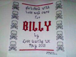 Cross stitch square for Billy G's quilt