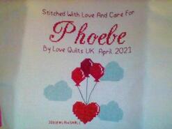 Cross stitch square for Phoebe A's quilt