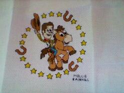 Cross stitch square for Alexander P's quilt
