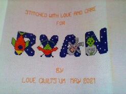 Cross stitch square for Ryan G's quilt