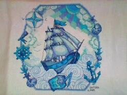 Cross stitch square for Levi L's quilt