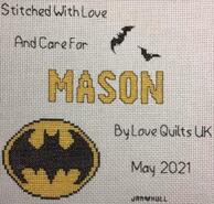 Cross stitch square for Mason's quilt