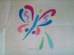 Cross stitch square for Ruby-Louisa's quilt