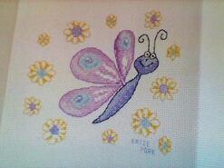 Cross stitch square for Ruby-Louisa's quilt