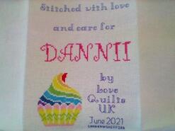 Cross stitch square for Dannii H's quilt