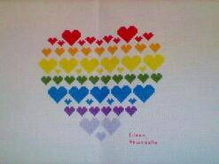 Cross stitch square for Dannii H's quilt