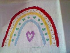 Cross stitch square for Poppy G's quilt
